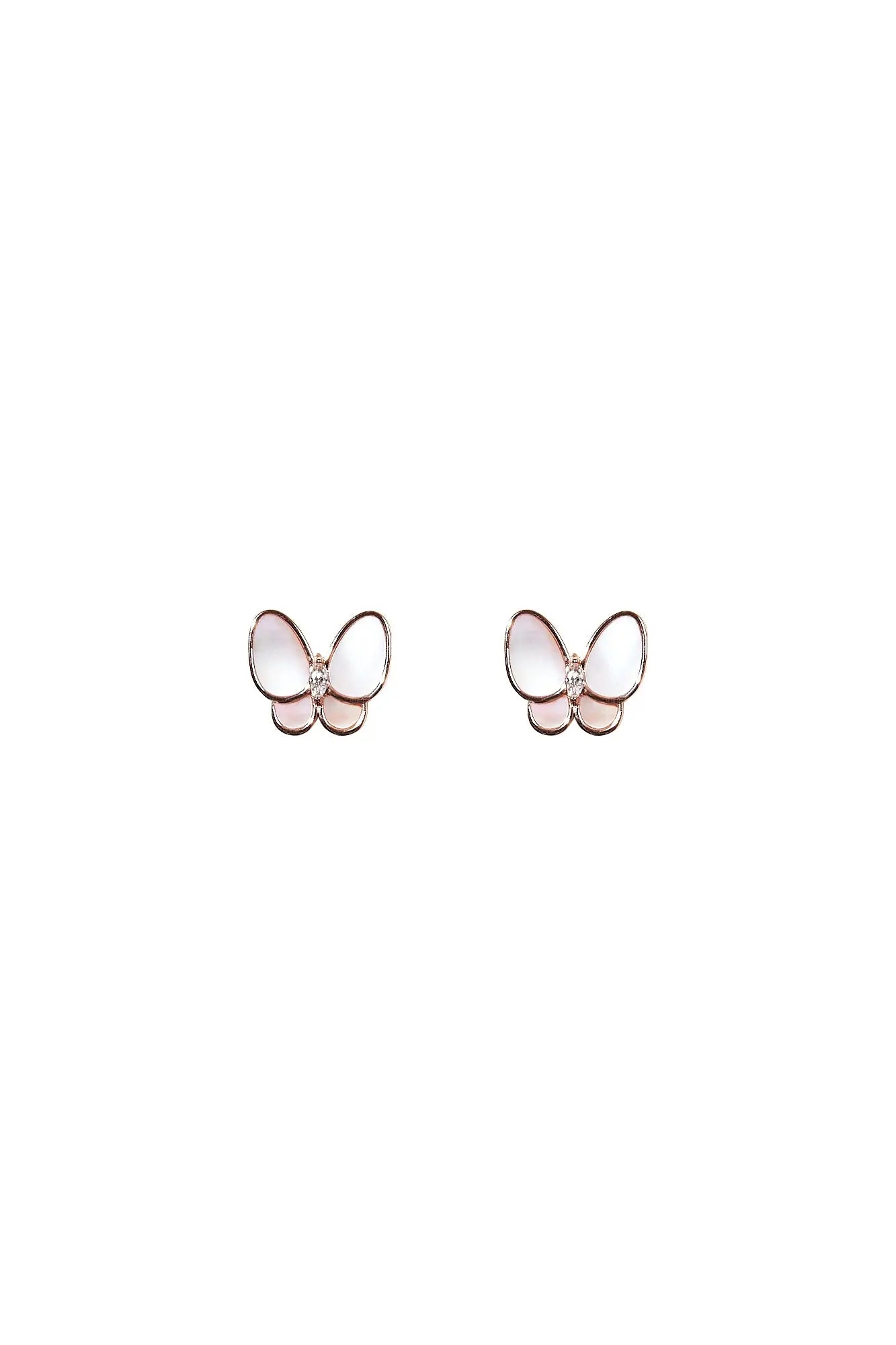 Butterfly Pink Mother of Pearl Classic Studs Dryden Jewelry